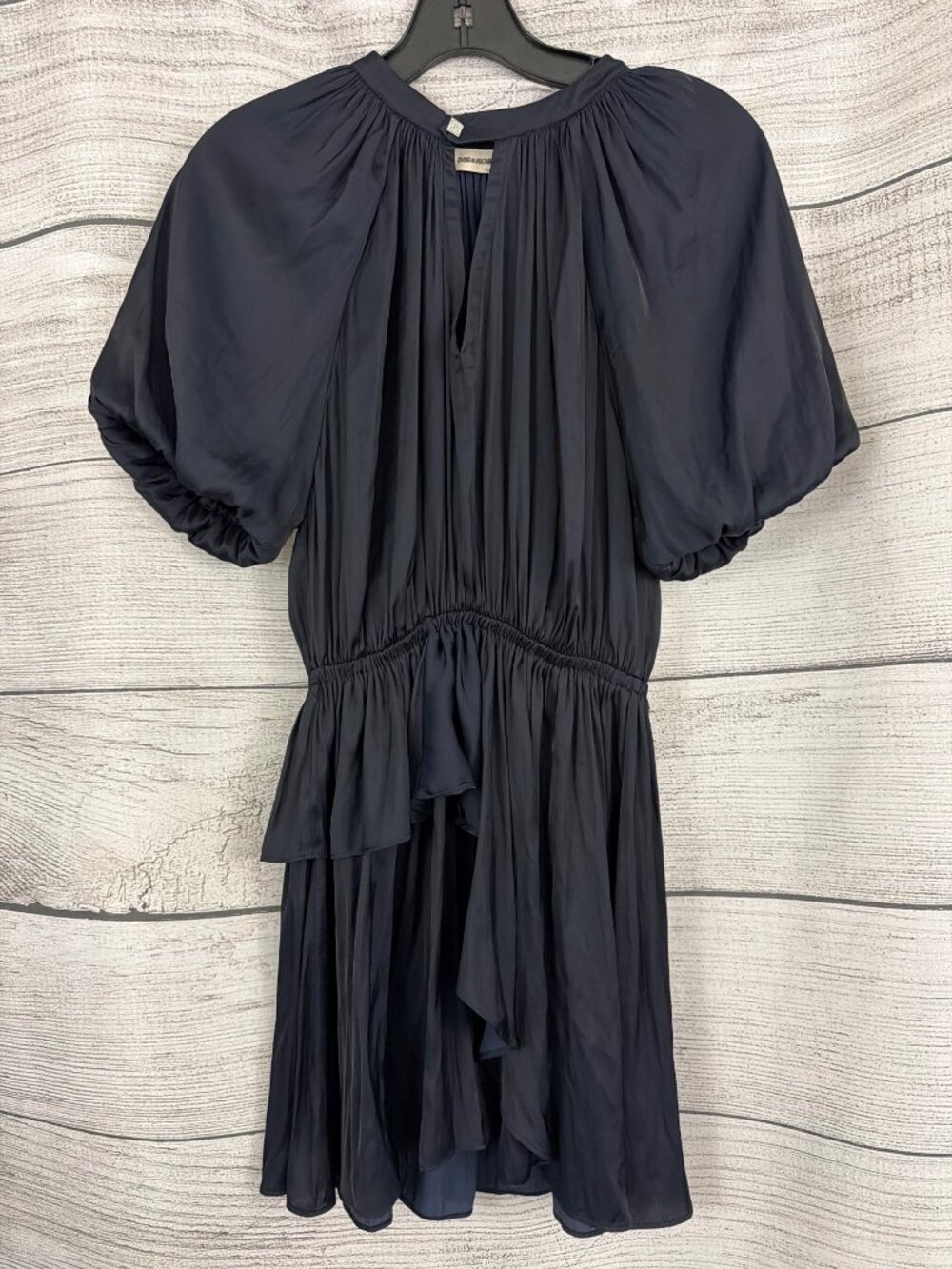 Zadig & Voltaire Romina Satin Navy Mini Dress Size XS